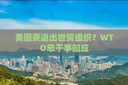 美国要退出世贸组织？WTO总干事回应